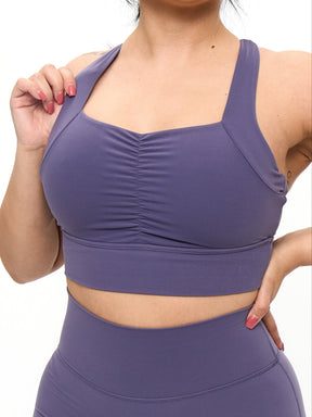 Bloom Sports Bra - Shadow Berry