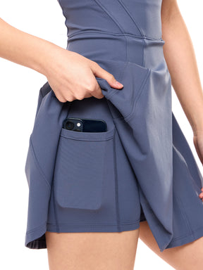 Bend and Snap Dress - Barista Blue