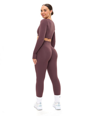 Aggressive Scrunch Legging - Smoked Cherry