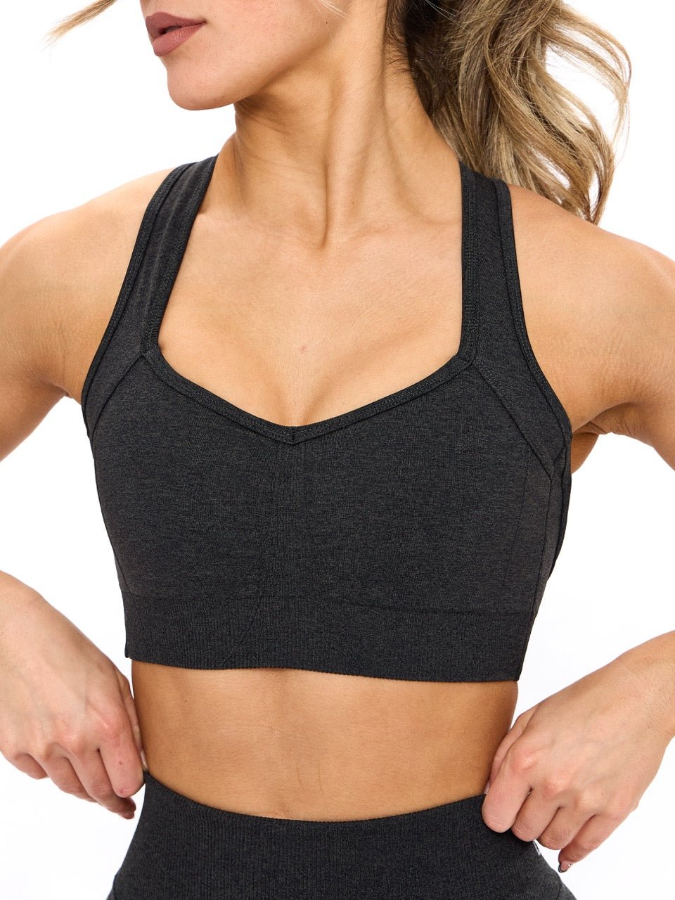Vida Seamless Sports Bra - Charcoal