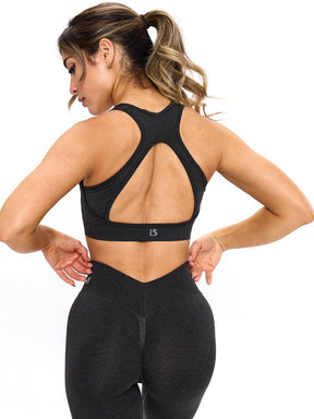 Vida Seamless Sports Bra - Charcoal