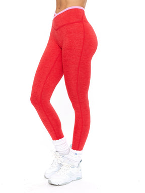 Legging Dream Contraste Mescla - Vermelho Salsa