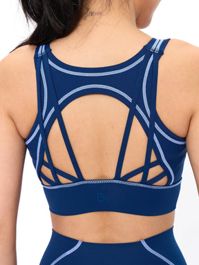 Airbrush Hourglass Sports Bra - Indigo Shadow