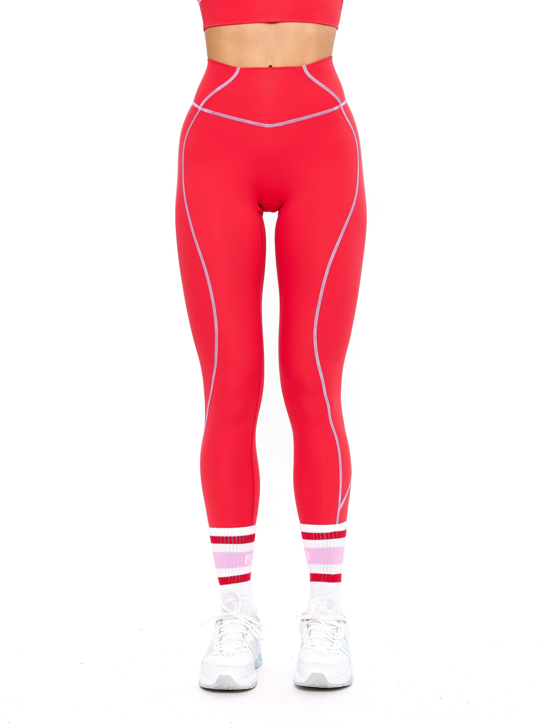 Legging Airbrush Ampulheta - Vermelho Salsa