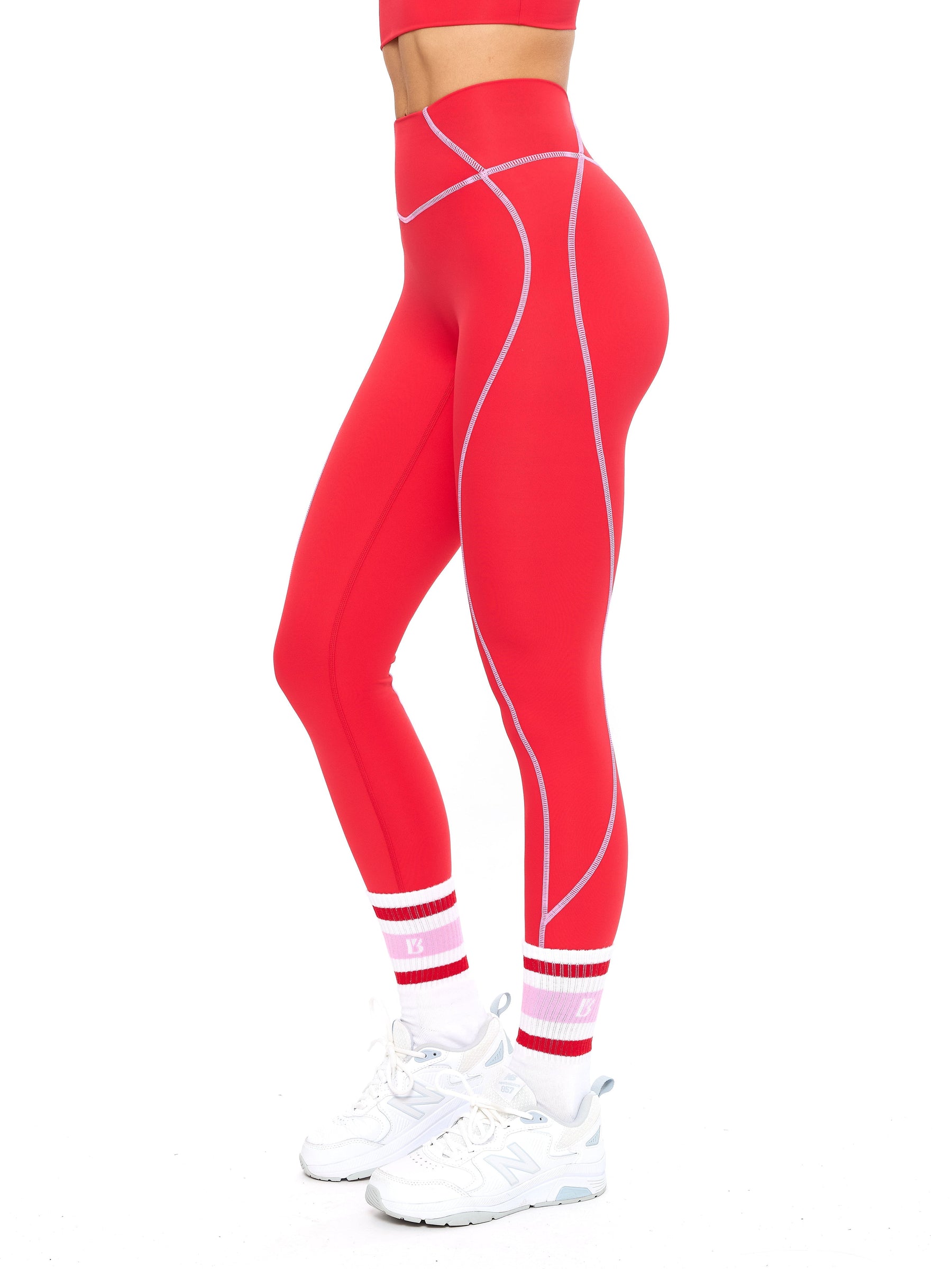 Legging Airbrush Ampulheta - Vermelho Salsa