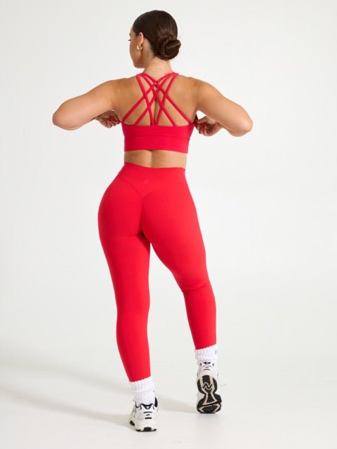 Aggressive Scrunch Legging - Salsa Red
