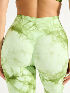 Aggressive Scrunch Legging - Honeydew Tie Dye