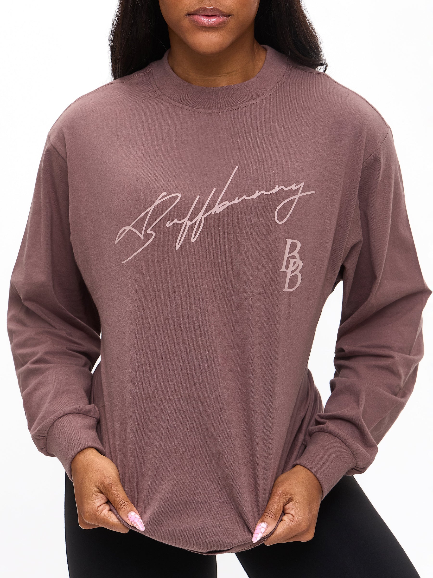 BB Long Sleeve Tee - Mocha Berry