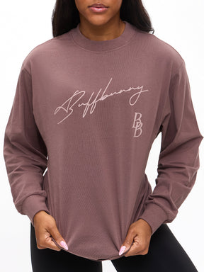 BB Long Sleeve Tee - Mocha Berry