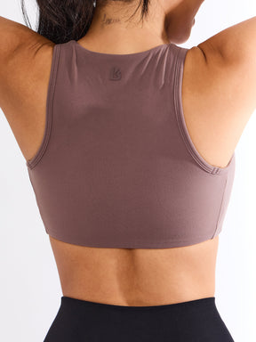 Twisted Curve Sports Bra - Mocha Berry