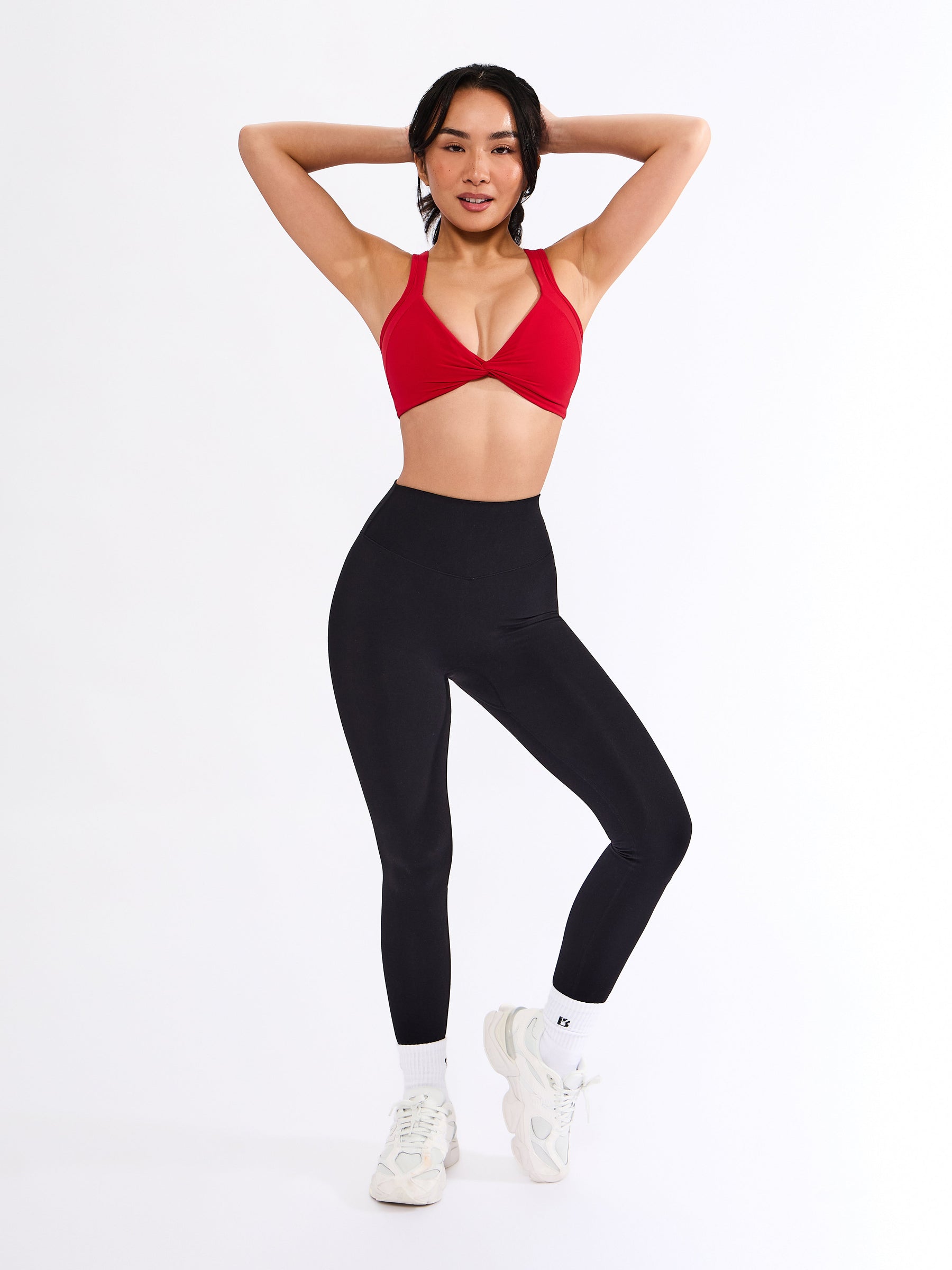 Twisted Curve Sports Bra - Lipstick Red
