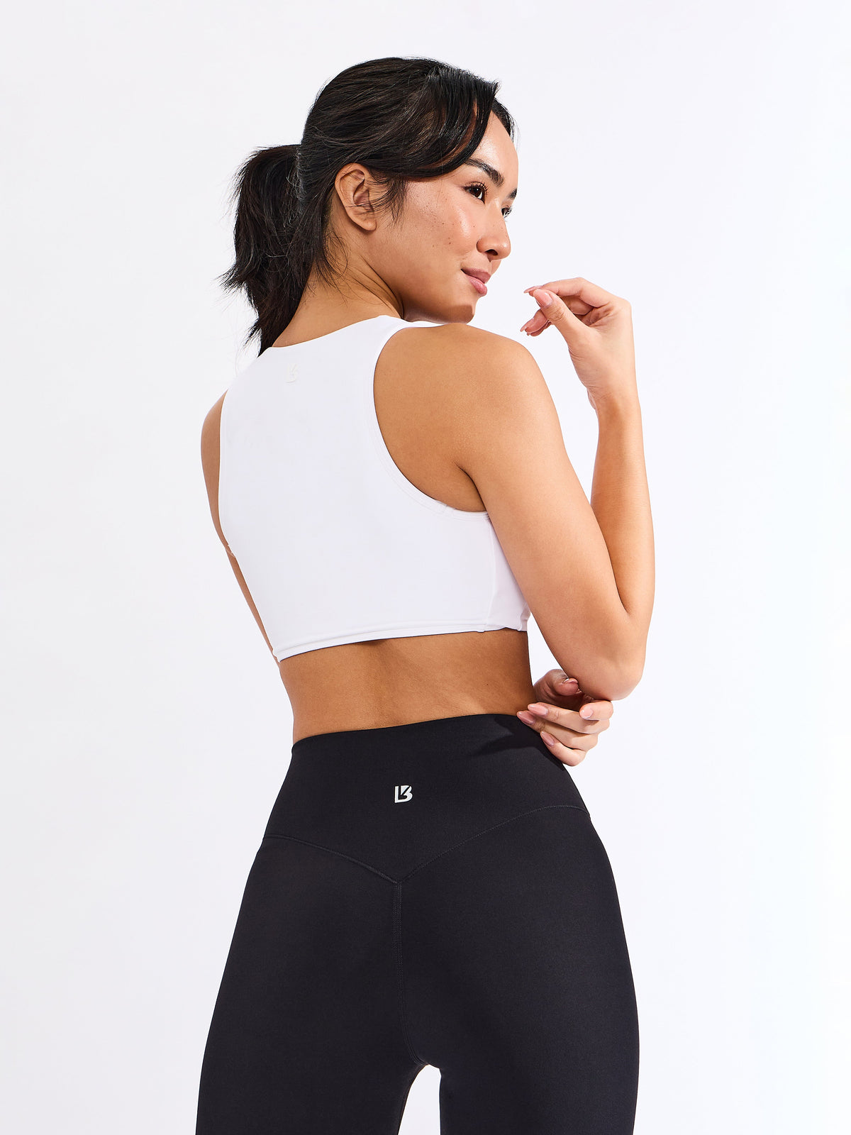 Twisted Curve Sports Bra - White