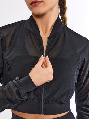 Exposed Mesh Jacket - Onyx Black