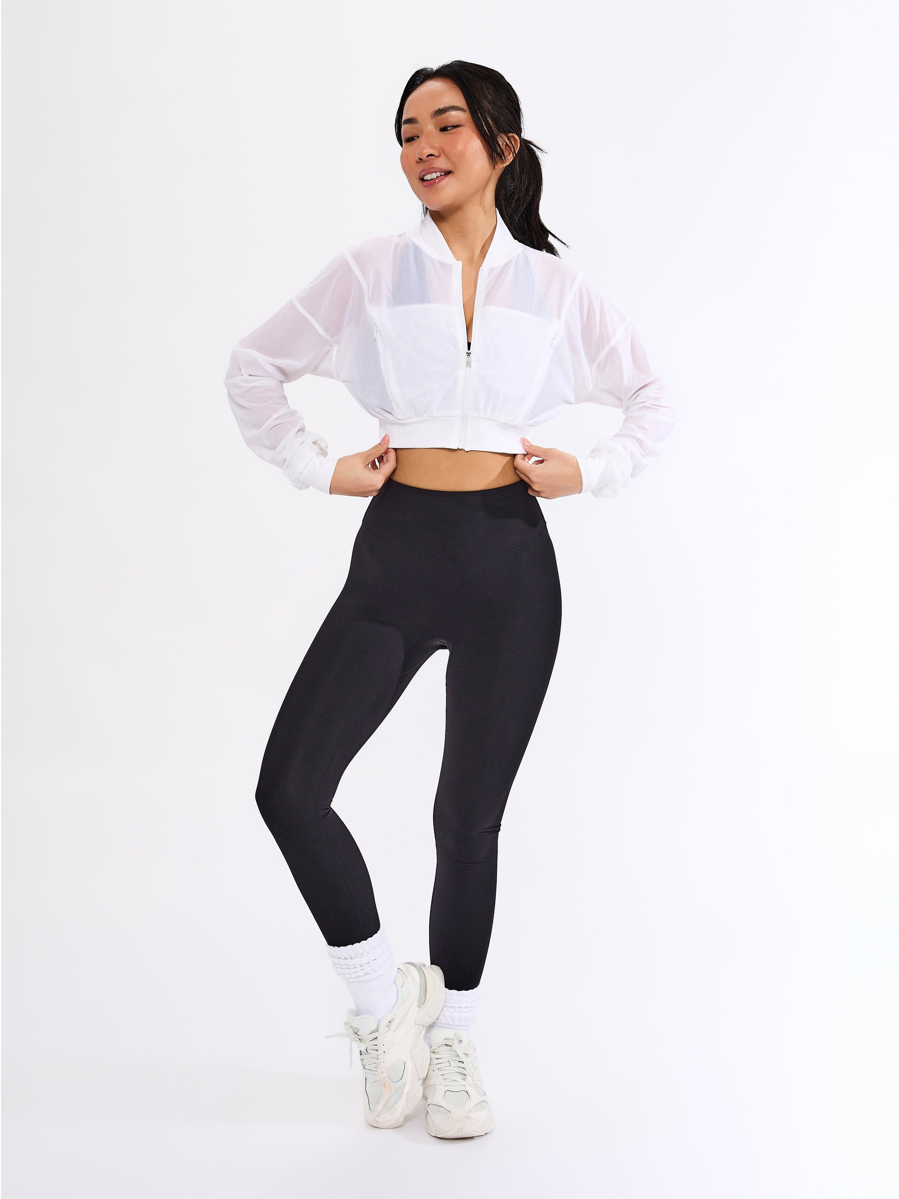 Exposed Mesh Jacket - White