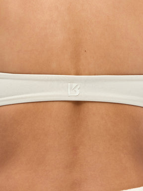 Twisted Halter Sports Bra - Bone