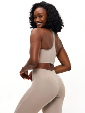 Colorado Zip Sports Bra - Neutral