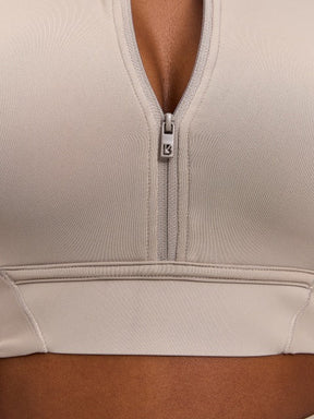 Colorado Zip Sports Bra - Neutral