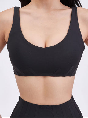 Airbrush Sports Bra - Onyx Black