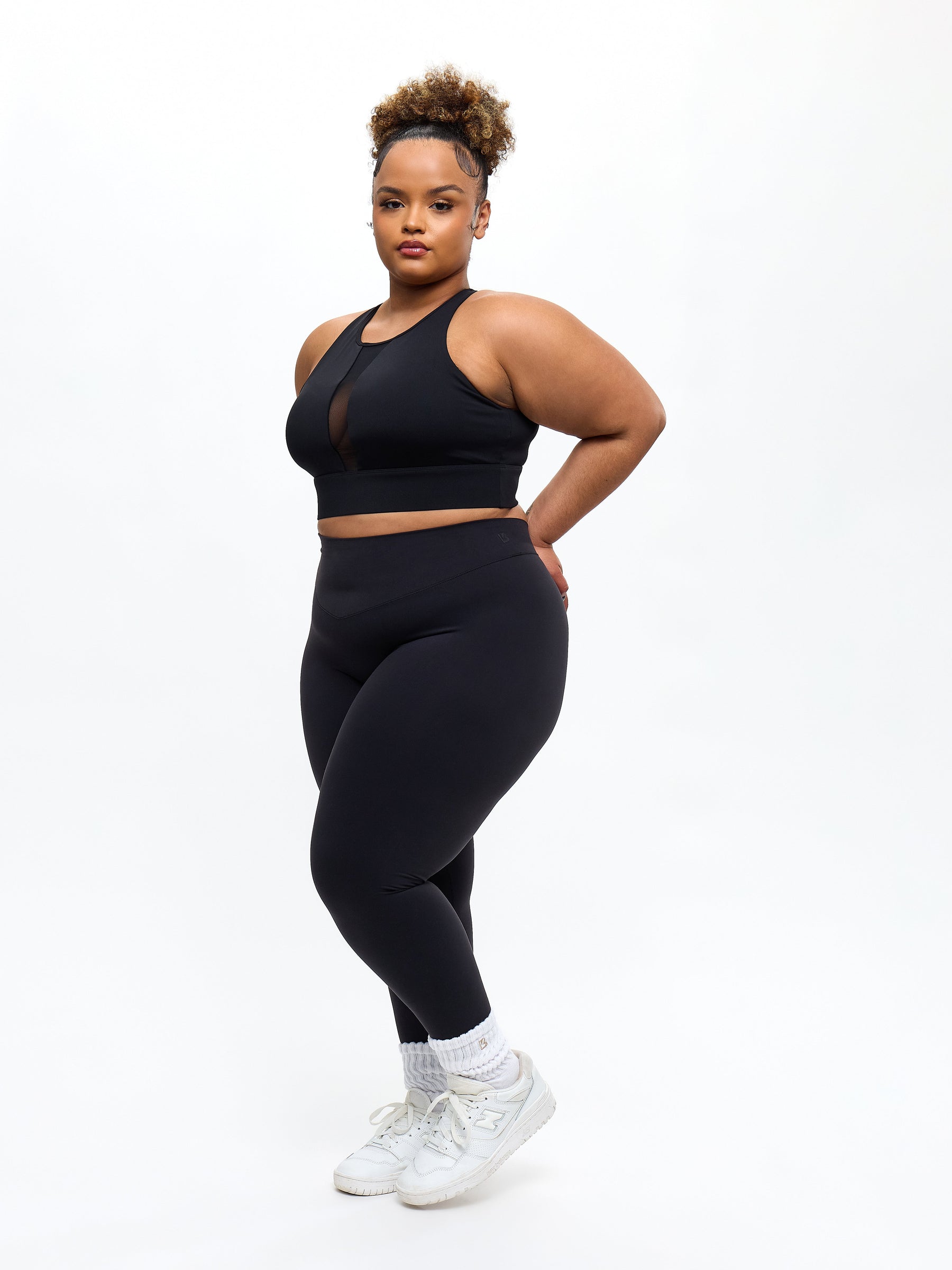 Airbrush Impact Sports Bra - Onyx Black