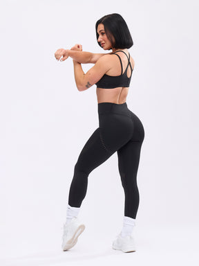 Legging Airbrush Corte a Laser - Preto Ônix