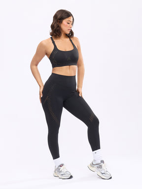 Airbrush Laser BTC Sports Bra - Onyx Black