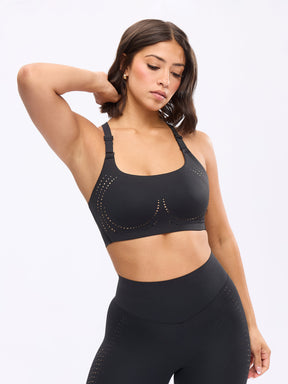 Airbrush Laser BTC Sports Bra - Onyx Black