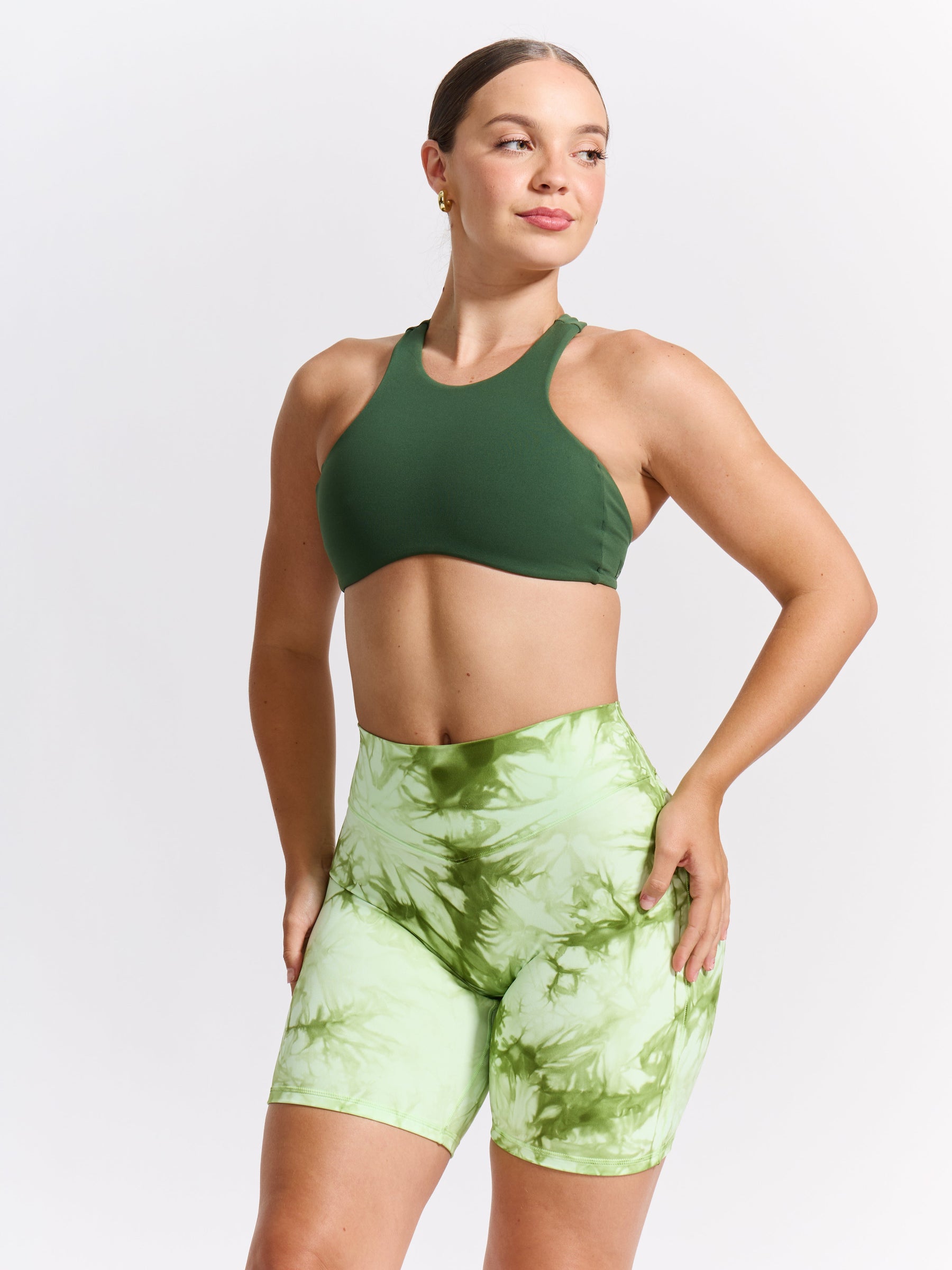 Aggressive Scrunch Short 7" - Honeydew Tie Dye